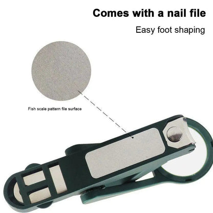 Stainless Steel Nail Clippers with Magnifying Glass And Storage Box