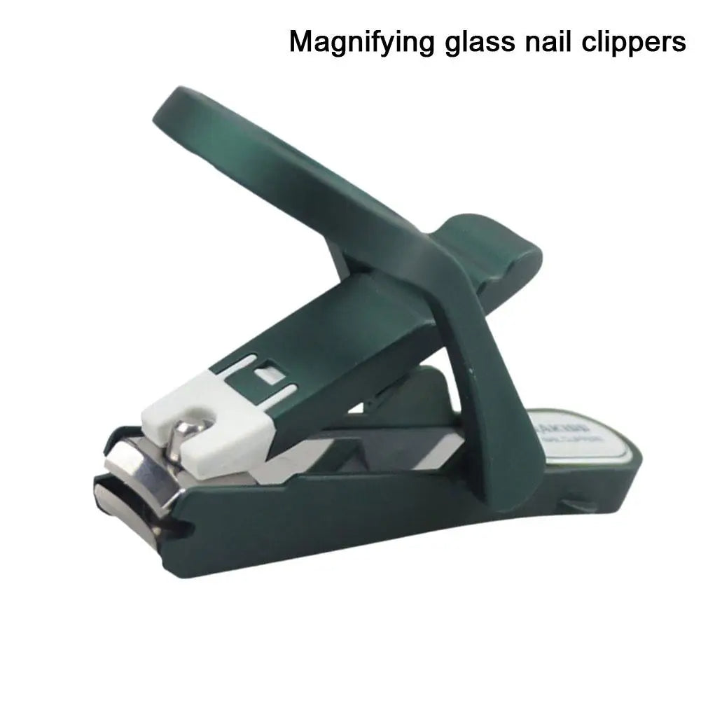 Stainless Steel Nail Clippers with Magnifying Glass And Storage Box
