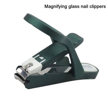 Stainless Steel Nail Clippers with Magnifying Glass And Storage Box